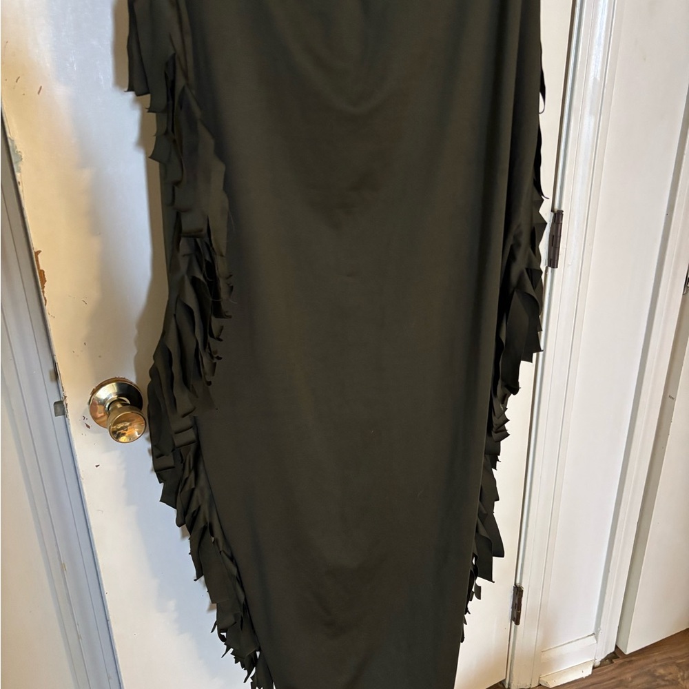 Elegant A-Line Skirt in Olive Green